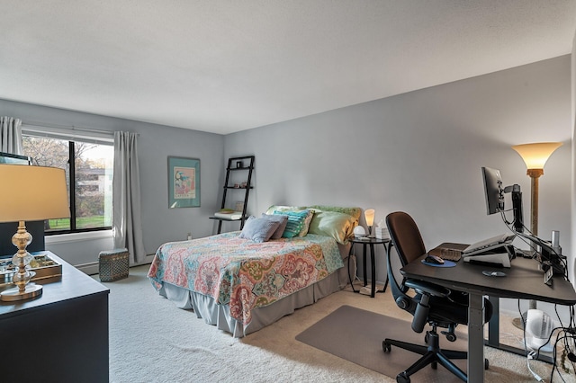7500 Cahill Rd Unit 207C, Edina, MN 55439 - carpeted bedroom with a desk and a baseboard radiator
