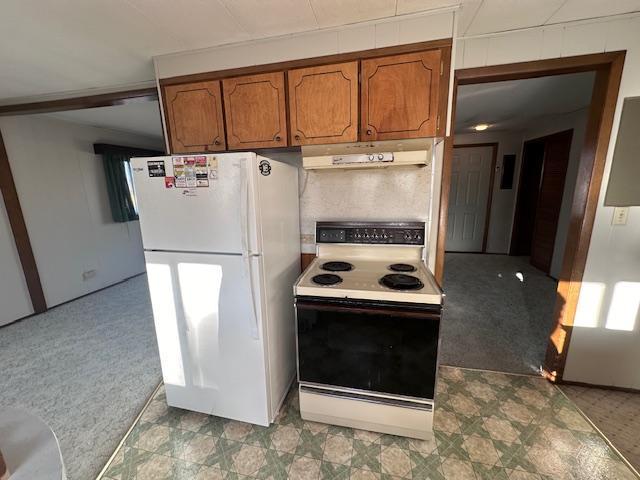 kitchen featuring white appliances