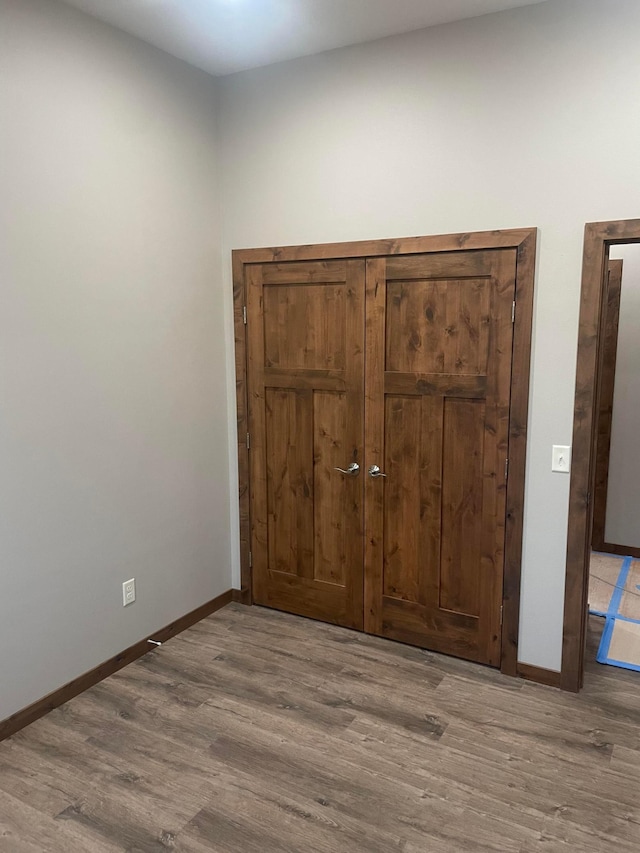 interior space with light hardwood / wood-style floors