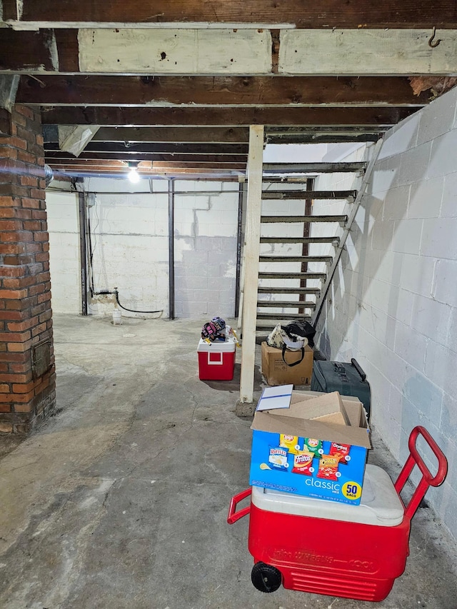 view of basement