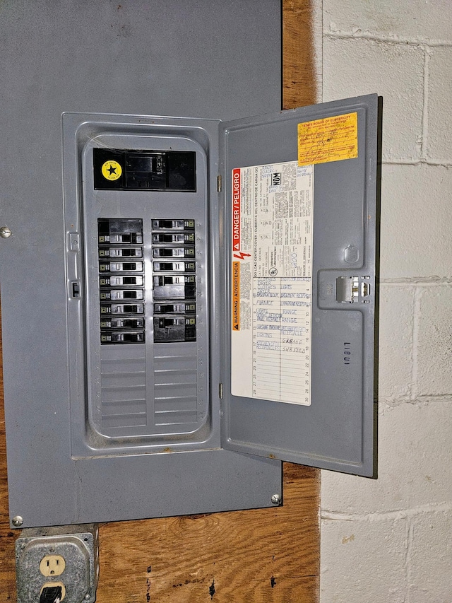 utility room with electric panel