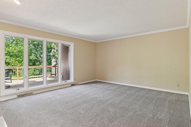 6517 Crackleberry Trl, Woodbury, MN 55129 - carpeted empty room featuring ornamental molding and a textured ceiling