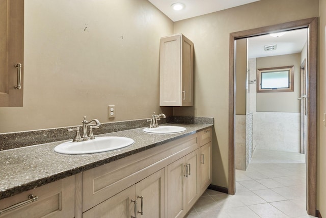 6517 Crackleberry Trl, Woodbury, MN 55129 - bathroom with double vanity and tile patterned flooring