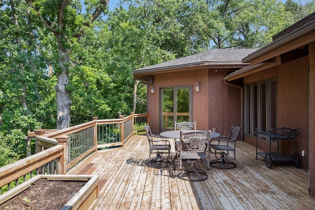 6517 Crackleberry Trl, Woodbury, MN 55129 - deck featuring outdoor dining space