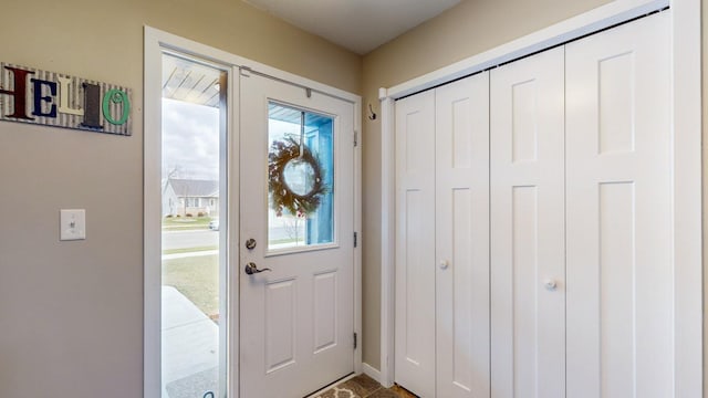 entryway with a wealth of natural light