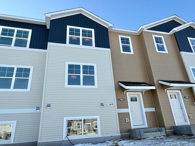 multi unit property with board and batten siding