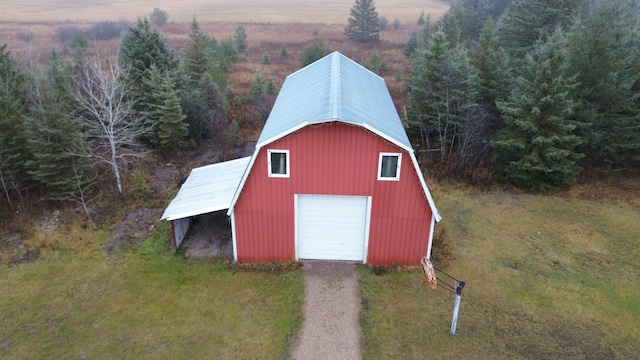 view of outdoor structure with a garage