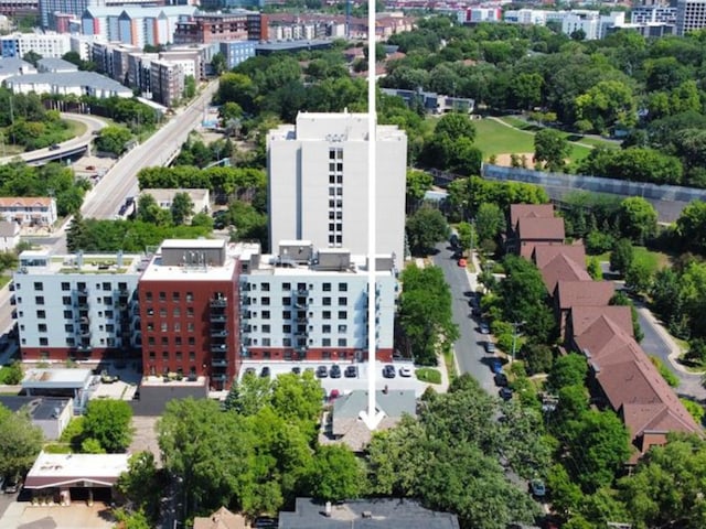 bird's eye view featuring a city view