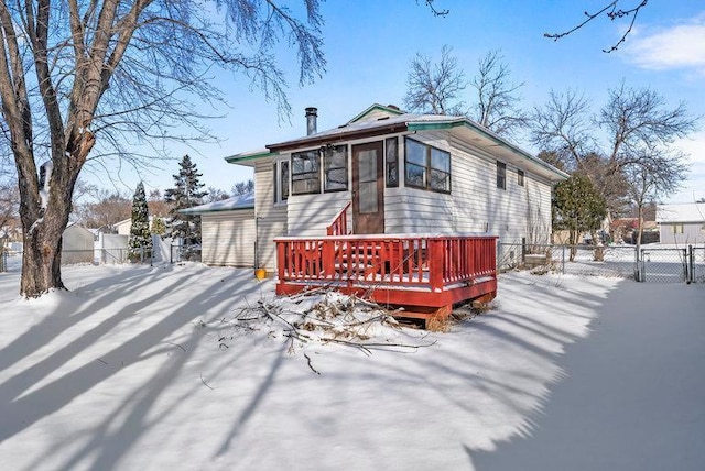 exterior space featuring a deck