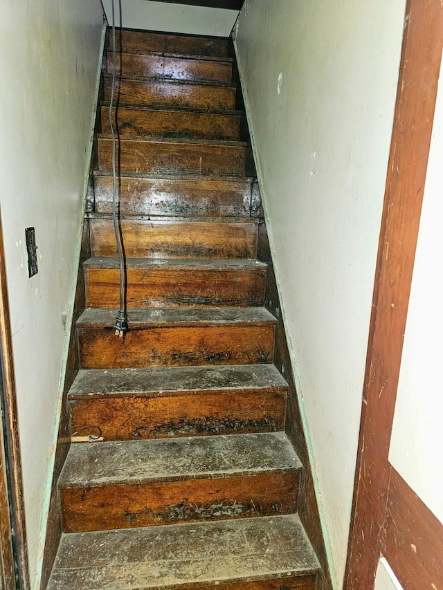 view of stairway