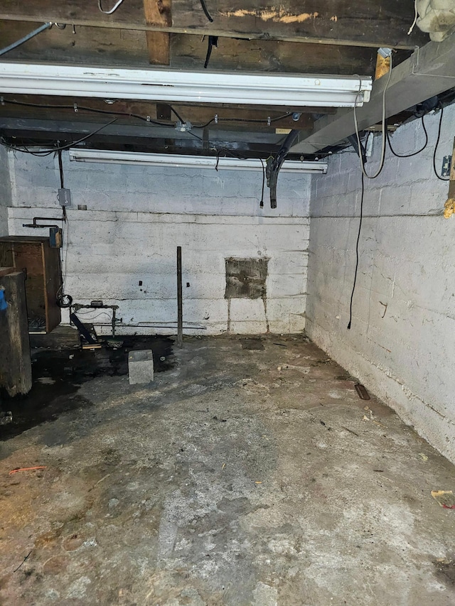 view of basement