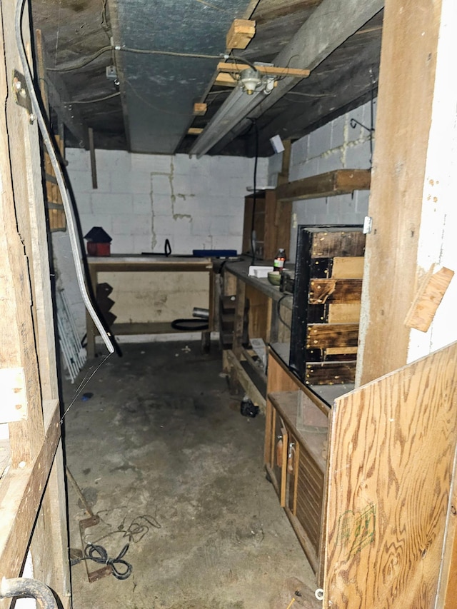 view of basement