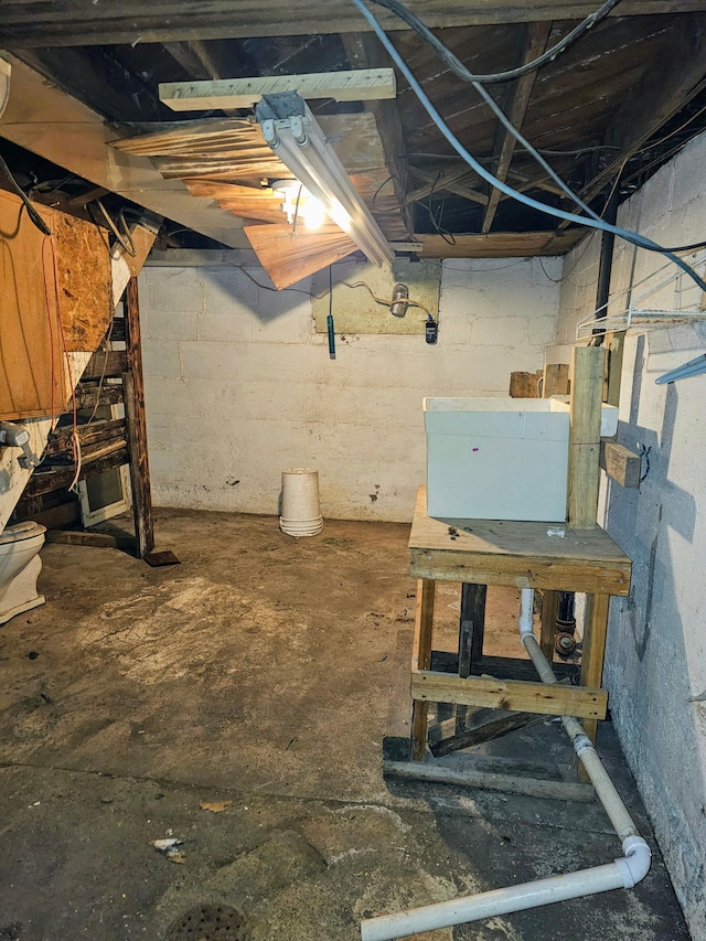 view of basement