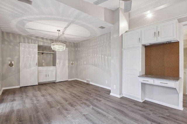 interior space with light hardwood / wood-style floors