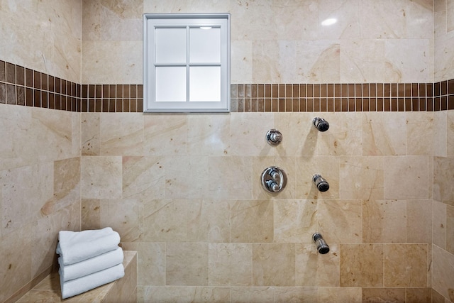 19752 Halwood Rd, Glenwood Twp, MN 56334 - full bathroom with a tile shower