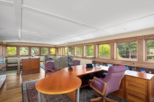 19752 Halwood Rd, Glenwood Twp, MN 56334 - office featuring wood finished floors