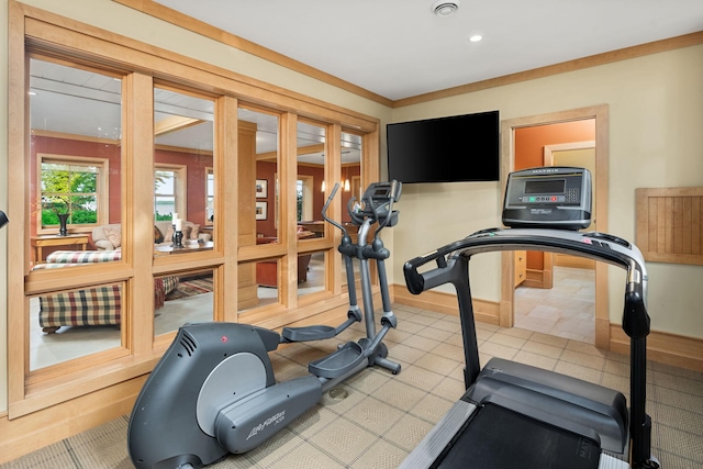 19752 Halwood Rd, Glenwood Twp, MN 56334 - exercise area featuring baseboards and recessed lighting