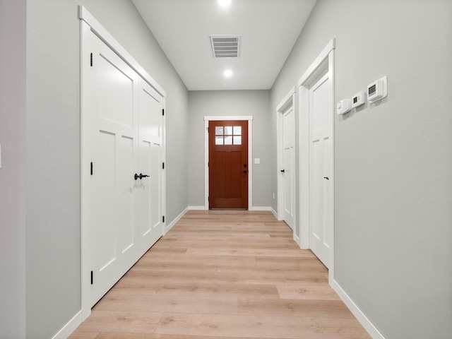 entryway featuring light hardwood / wood-style floors