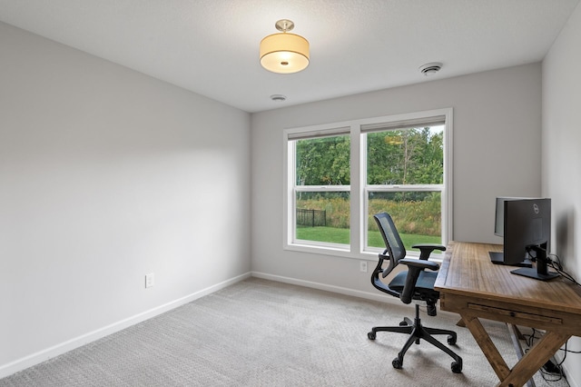 home office featuring carpet