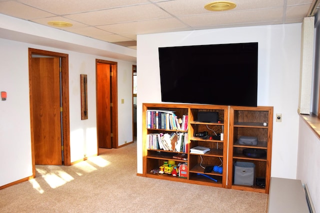 2935 Acorn Ln NE, Bemidji, MN 56601 - hallway with carpet floors and a drop ceiling