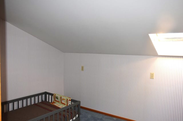 2935 Acorn Ln NE, Bemidji, MN 56601 - bedroom featuring dark carpet and a skylight