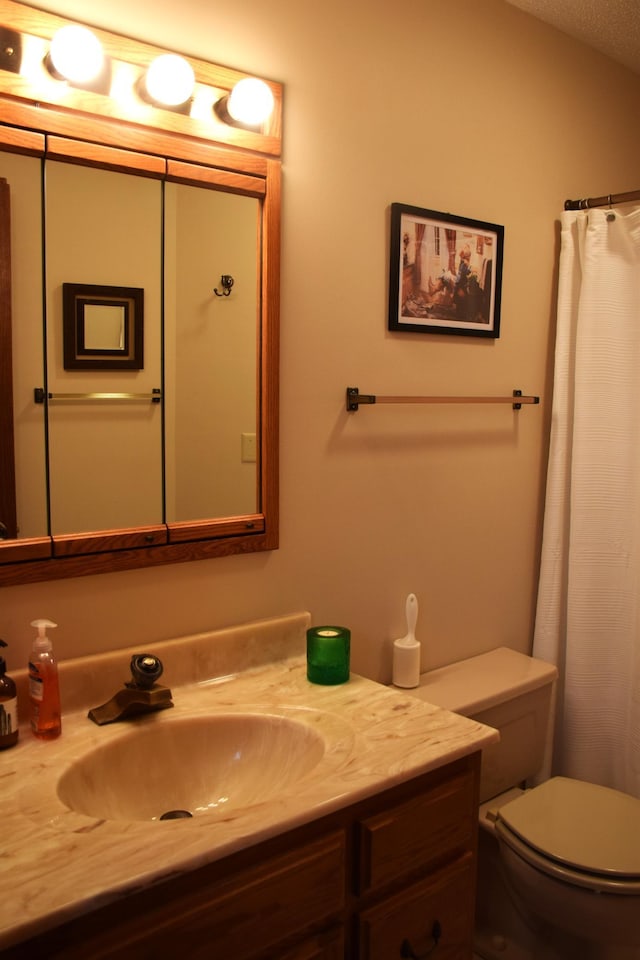 2935 Acorn Ln NE, Bemidji, MN 56601 - full bath with vanity, toilet, and lofted ceiling