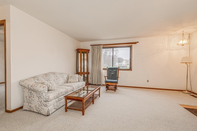 view of carpeted living room