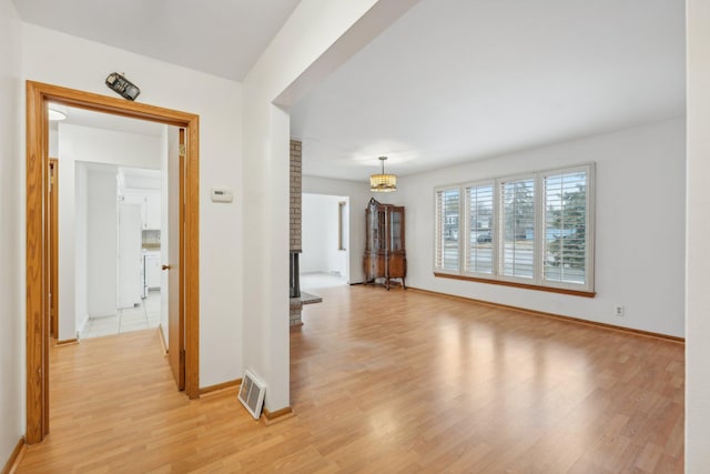 interior space featuring light wood-type flooring