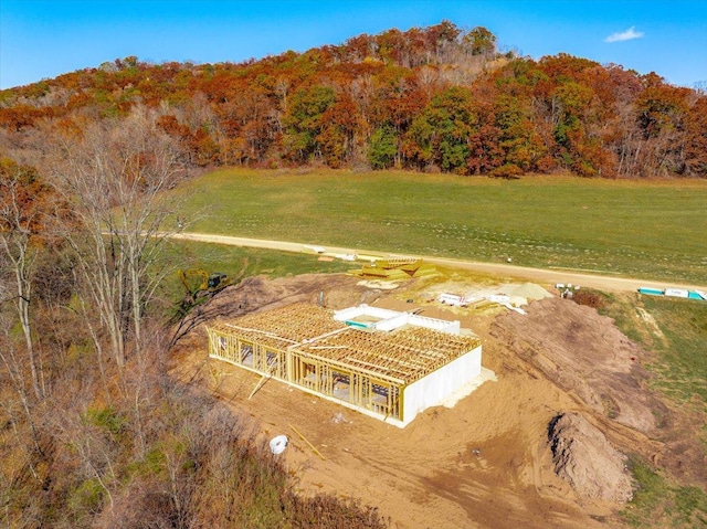 bird's eye view featuring a rural view