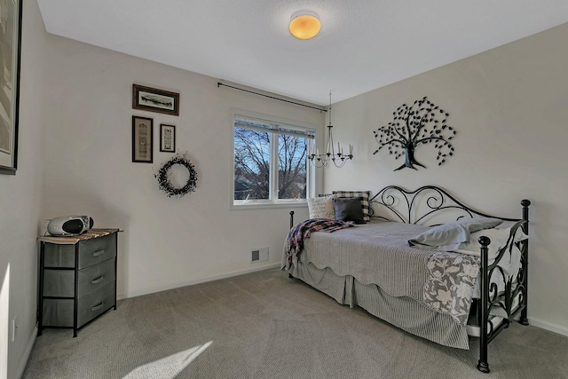 view of carpeted bedroom