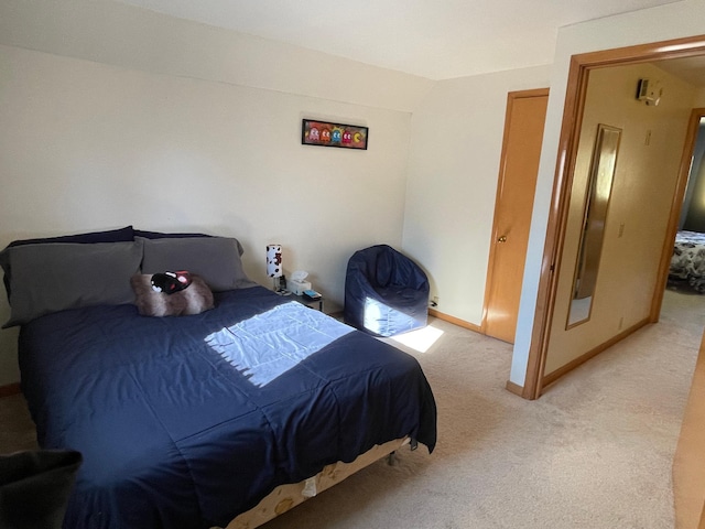 view of carpeted bedroom