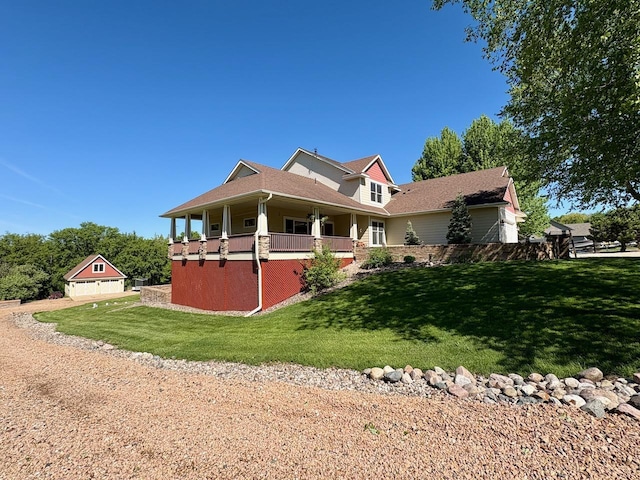 24850 Edenvale Trl, Elko New Market, MN 55020 - view of property exterior featuring a lawn and covered porch
