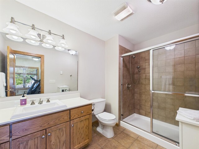 24850 Edenvale Trl, Elko New Market, MN 55020 - full bath with vanity, a shower stall, and tile patterned flooring