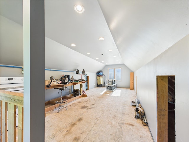 24850 Edenvale Trl, Elko New Market, MN 55020 - office featuring lofted ceiling and recessed lighting