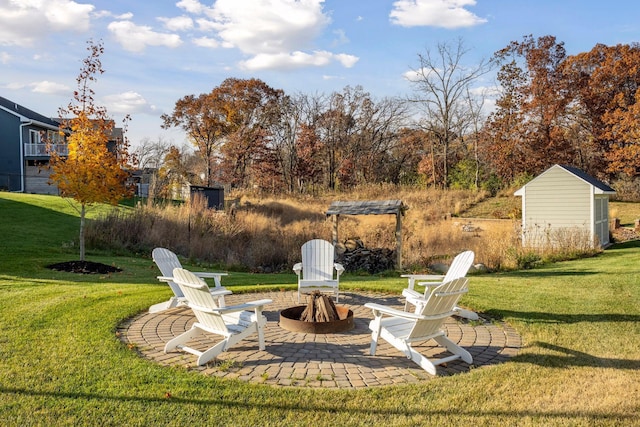 12770 196th Ave NW, Elk River, MN 55330 - view of grassy yard featuring a fire pit