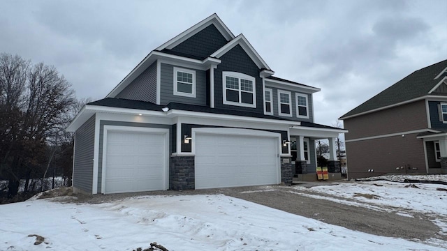 view of front of house featuring a garage