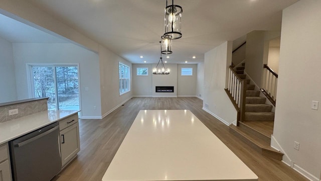 interior space featuring hardwood / wood-style flooring