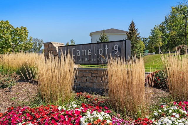 view of community sign