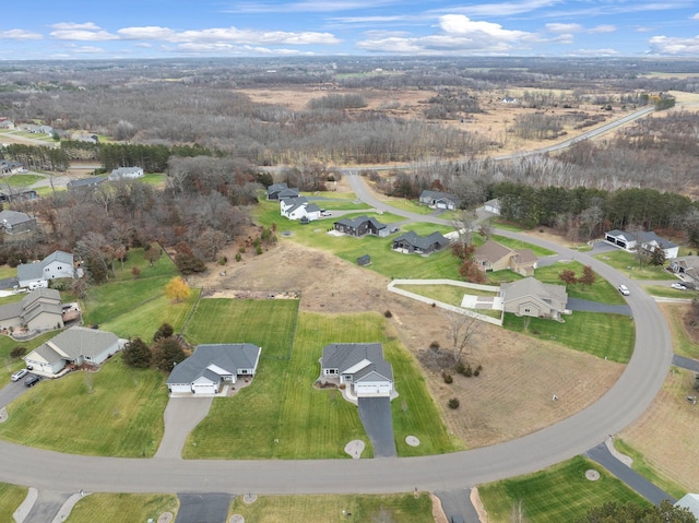 drone / aerial view featuring a residential view