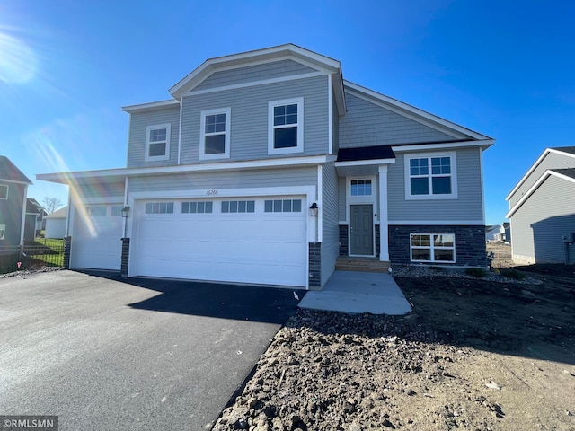 view of property with a garage