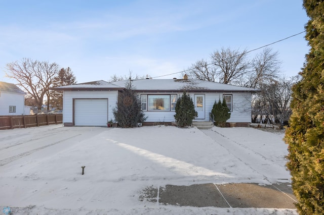 ranch-style house with a garage