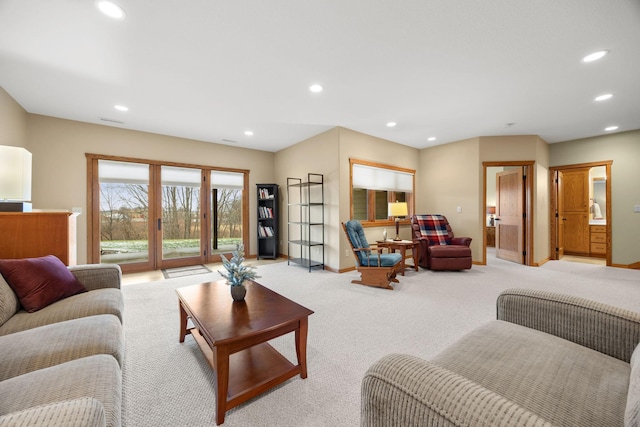 view of carpeted living room