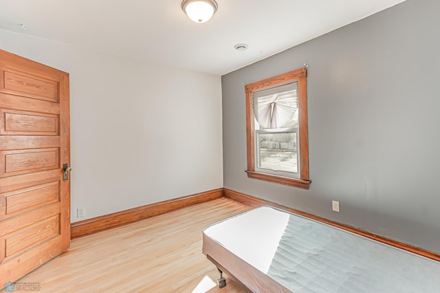 unfurnished bedroom featuring light hardwood / wood-style floors