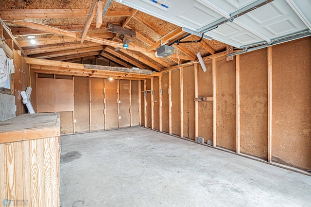 garage featuring a garage door opener