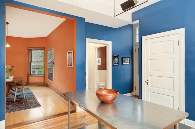 dining area featuring hardwood / wood-style floors