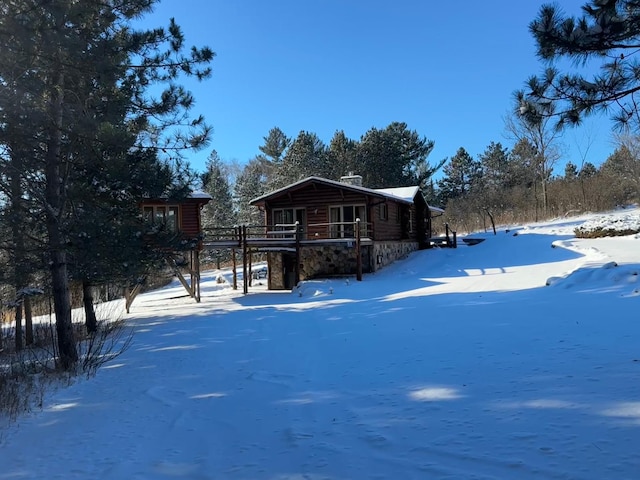 view of snowy yard