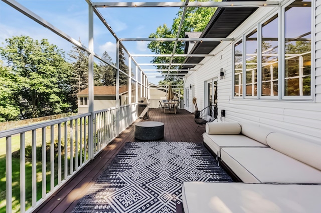 4756 Kildare Rd, Mound, MN 55364 - wooden deck with an outdoor living space