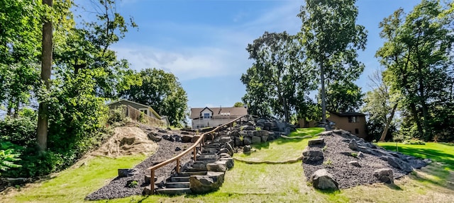 4756 Kildare Rd, Mound, MN 55364 - view of grassy yard with stairway