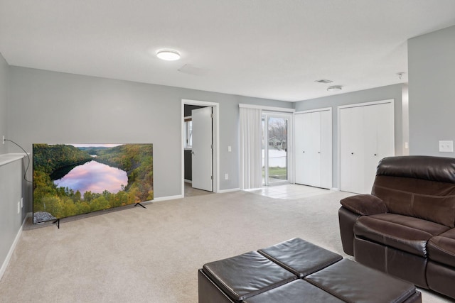 view of carpeted living room