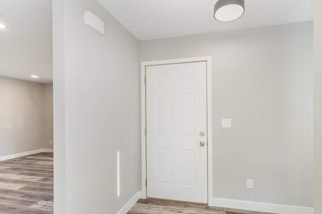 interior space featuring wood-type flooring